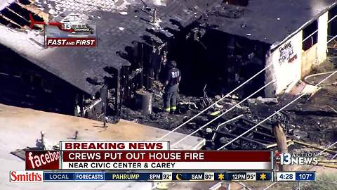 House catches fire near Civic Center and Carey