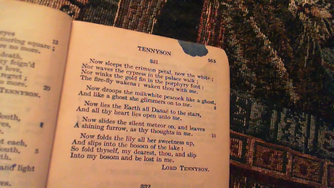 Now sleeps the crimson petal - Lord Tennyson