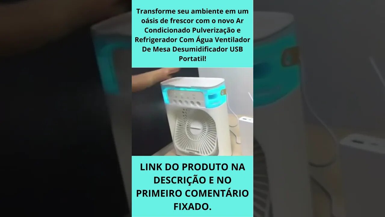 Ar Condicionado Refrigerador Com Água Ventilador De Mesa Desumidificador USB Portatil.#shorts