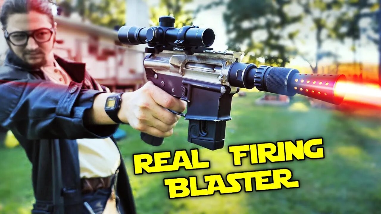 Han Solo Blaster that shoots REAL PLASMA BULLETS