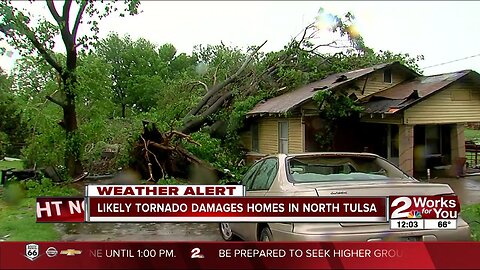 North Tulsa residents cleaning up after storm damage