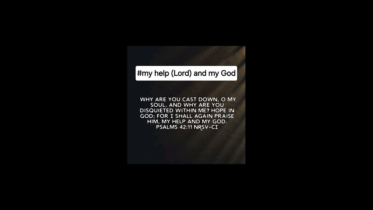 my Help (Lord) and my God
