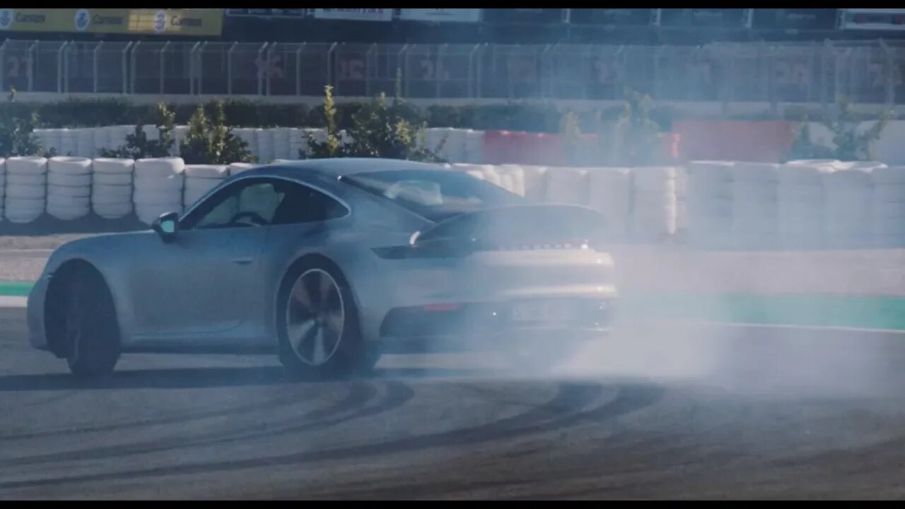 29 min POWERSLIDING and HARD DRIVING Porsche 911 Carrera S (992) Dolomite Silver Metallic