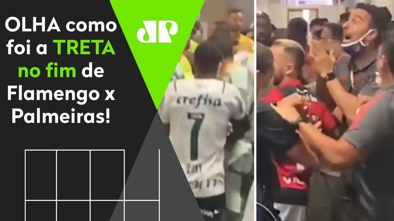 "VAI TOMAR NO C*" e SOCOS: OLHA a TRETA que rolou no fim de Flamengo x Palmeiras!