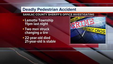 22-year-old man killed while changing tire in Sanilac County