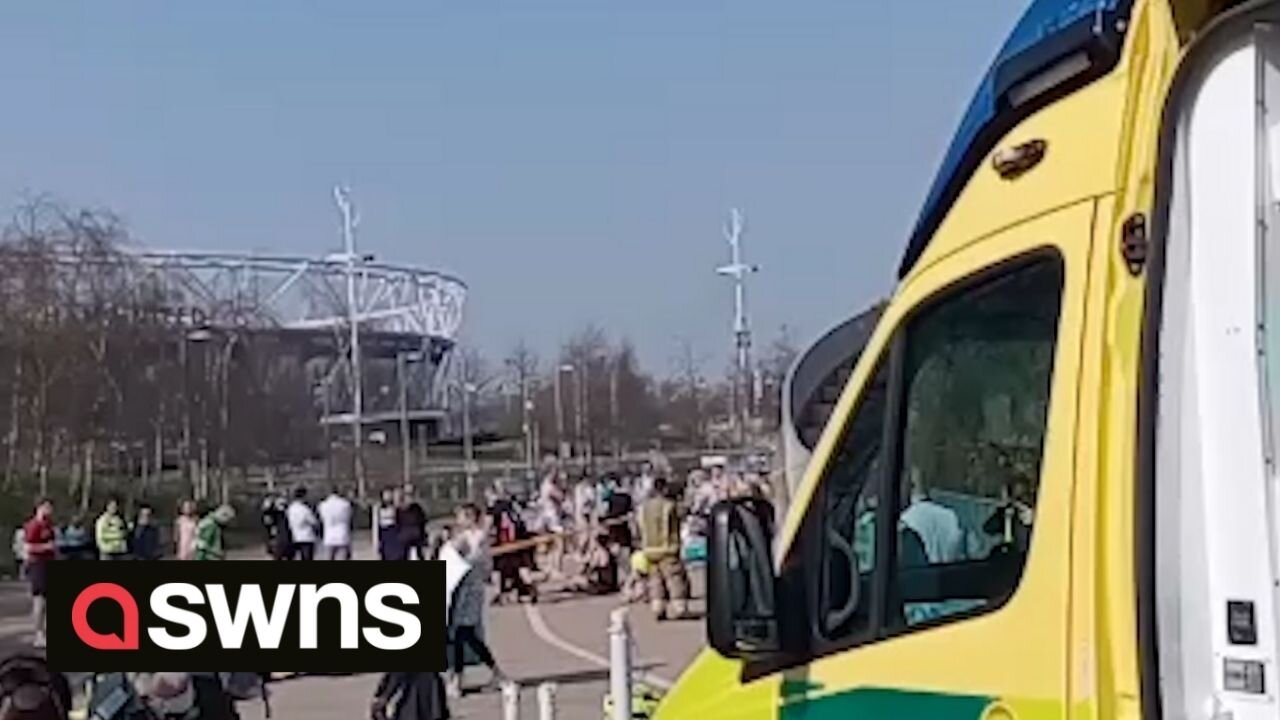 Chaos unfolds at London's Olympic Park after a highly toxic chlorine gas leak