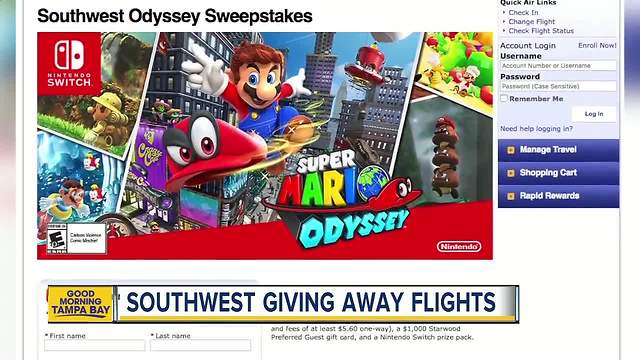 Southwest Airlines teams up with Nintendo for ultimate Nintendo Switch sweepstakes