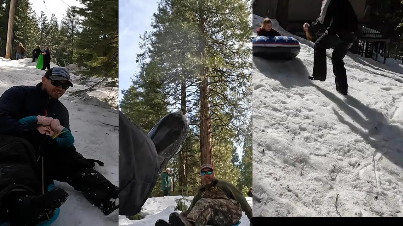 Sledding in the Sierras - Family snow TRIP