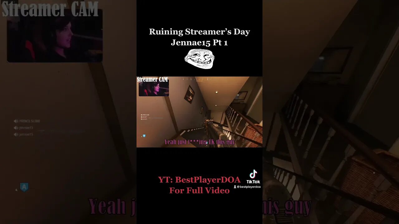 Ruining Jennae15’s Stream 1 #shorts #troll #trolling #cod #callofduty #gamergirl #streamsniping #fyp