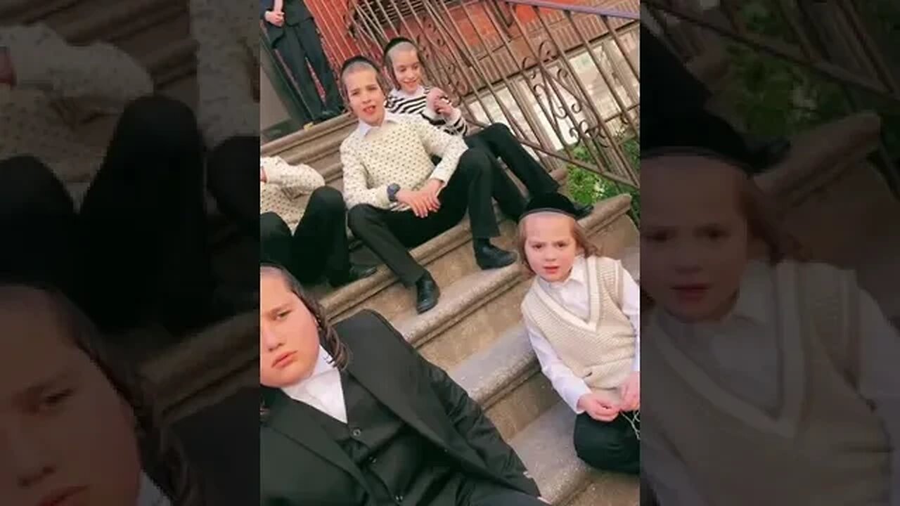 Spanish-speaking man approaches Hasidic kids