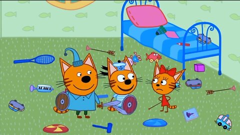 The kittens making a big mess.