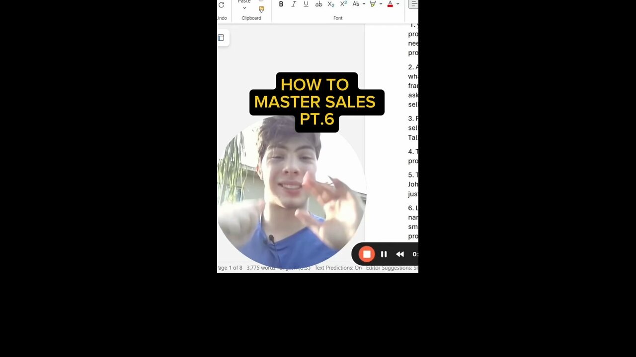 HOW TO MASTER SALES PT.6