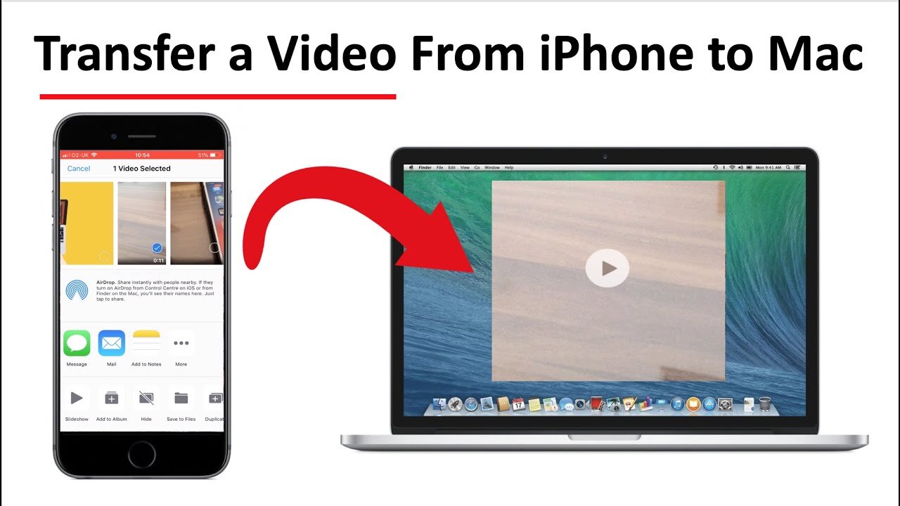 How to TRANSFER a Video From iPhone to Mac Using AirDrop - Basic Tutorial | New