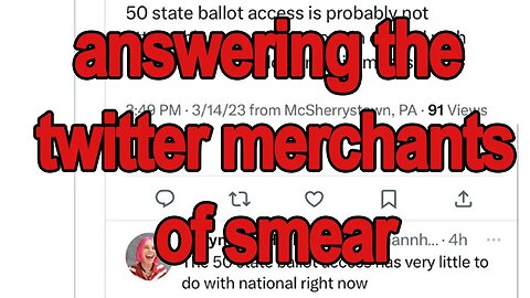 Does National Hold Ballot Access as a Top Priority? Of course. Answering dishonest twitter smears.