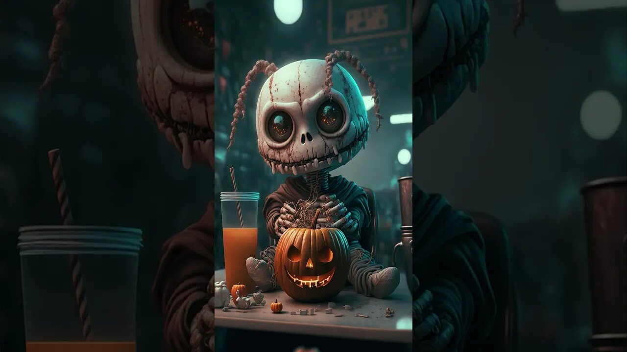 Halloween monster #pumpkin #animation #night #seasonal #autumn #fall #samsung #green #orange #shorts