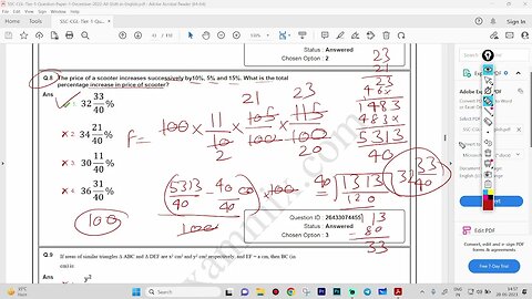SSC CGL Tier 1 2022 (1st December Shift 2) Maths Solutions MEWS #ssc #pyq
