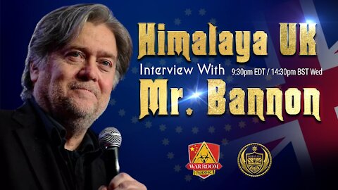 Weekly Interview with Mr. Bannon (every Wed) 30th June, 2021