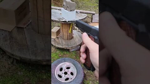 45acp vs Clay #shorts