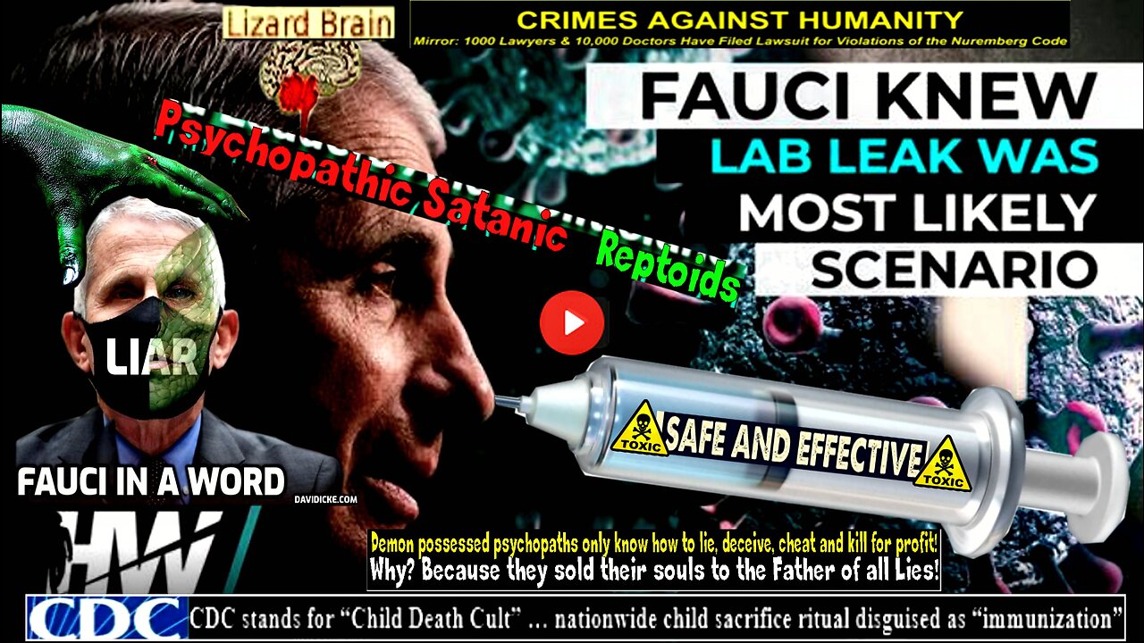 FAUCI KNEW LAB LEAK WAS MOST LIKELY SCENARIO (See related info and links in description)