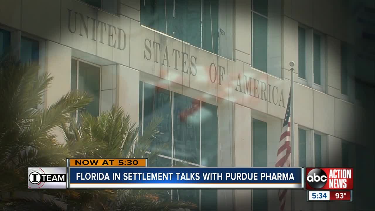 Florida negotiating settlement with Purdue Pharma over opioid crisis