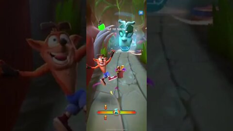Wa-Wa Battle Run Gameplay On Dino Might - Crash Bandicoot: On The Run!