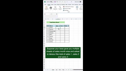 Excel Mastery: Consolidate Values with SUM Function! #Excel #ExcelTips #ExcelTutorial #MSExcel