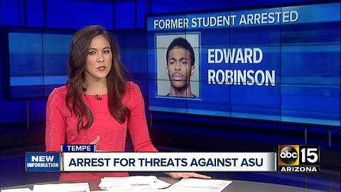 Former ASU student arrested for threat