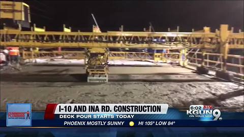 Crews to start deck pour for I-10 and Ina Road project