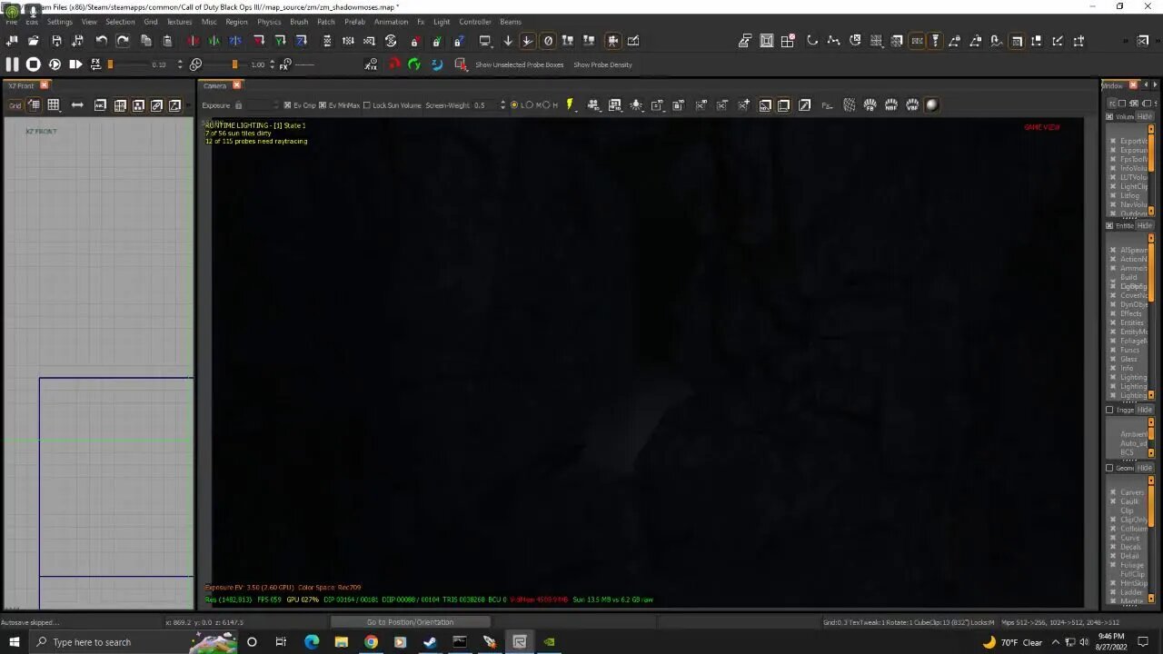 BO3 Custom Zombies Map Making Stream - Shadow Moses Incident (MGS Cave/Communications Tower)