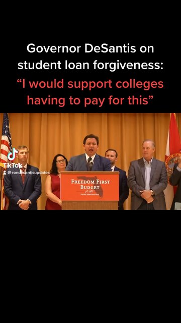 Governor DeSantis on student loan forgiveness: