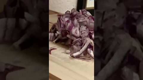 Chopping Up A Purple Onion