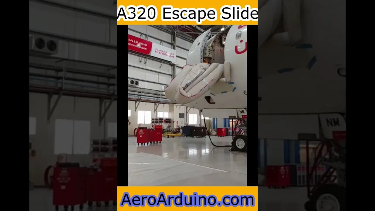 A320 Escape Slide Slowly Working in Details #Flying #Aviation #AeroArduino