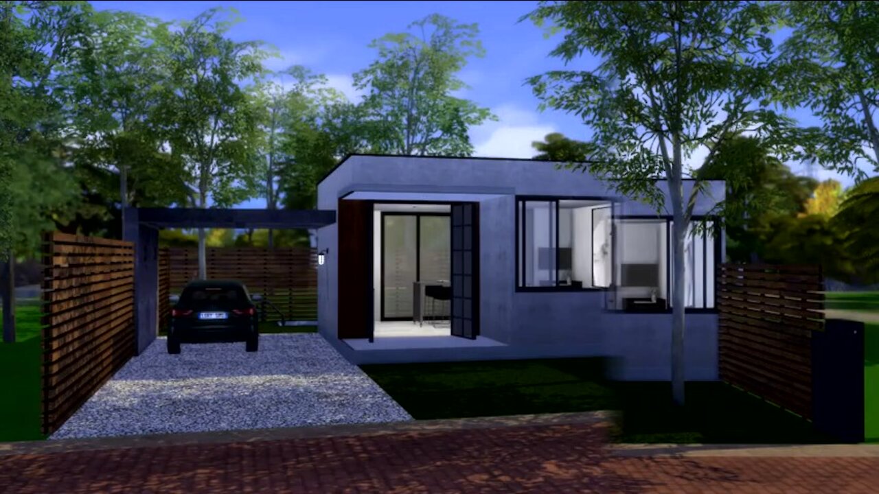 The Sims 4 TINY CONCRETE Speed Build