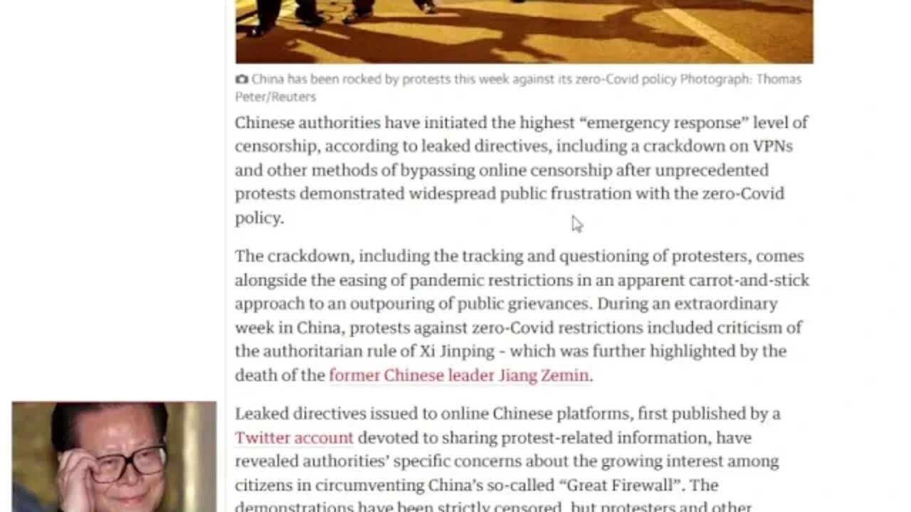 Western Leaders cheer on China protests, while still oppressing their own countries with the Coof