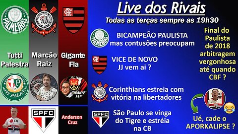 LIVE dos RIVAIS - As ultimas notícias de Palmeiras, São Paulo, Corinthians e Flamengo.