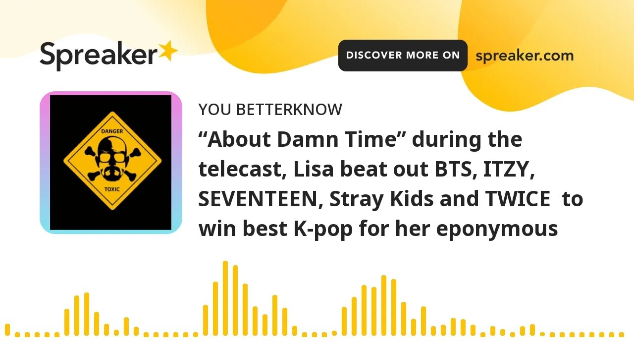 “About Damn Time” during the telecast, Lisa beat out BTS, ITZY, SEVENTEEN, Stray Kids and TWICE to