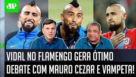 "Eu ACHO SIM que o Vidal no Flamengo pode..." Veja esse ÓTIMO DEBATE com Mauro Cezar e Vampeta!