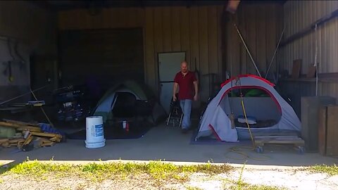 Scooter Tramp Scotty. Finding Camp After The Hurricane.