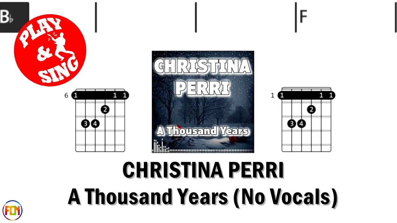 CHRISTINA PERRI A Thousand Years FCN GUITAR CHORDS & LYRICS NO VOCALS