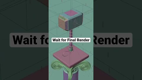 Blender 3D: Thor's Hammer 🤯 #blender3danimation #blender #blender3d #digitalart #animation #3d