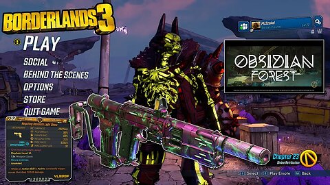 Borderlands 3 - Legendary Pistol Light Show Lasodaktyl Obsydian Forest Gehenna | 07.2023 McSzakalTV
