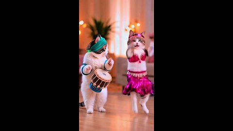 Cute cat dance #cute #cat #funny #animals #dance #fyp #foryou #viralvideo