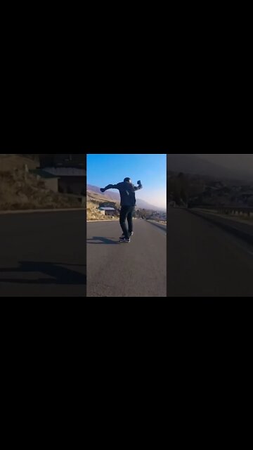 Manual Hill Bomb 🔥🤘🏼💣 #downhillskateboarding