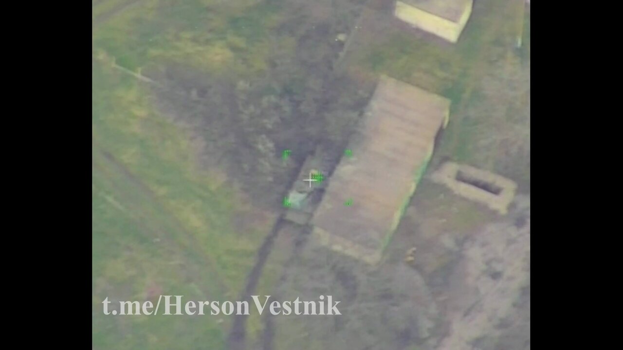 Ukrainian armored vehicle destroyed by artillery in Belaya Krinitsa, Kherson region