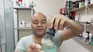 ASMR Podcast Inspired shave, Proraso White, SHE brush, Henson AL13 +