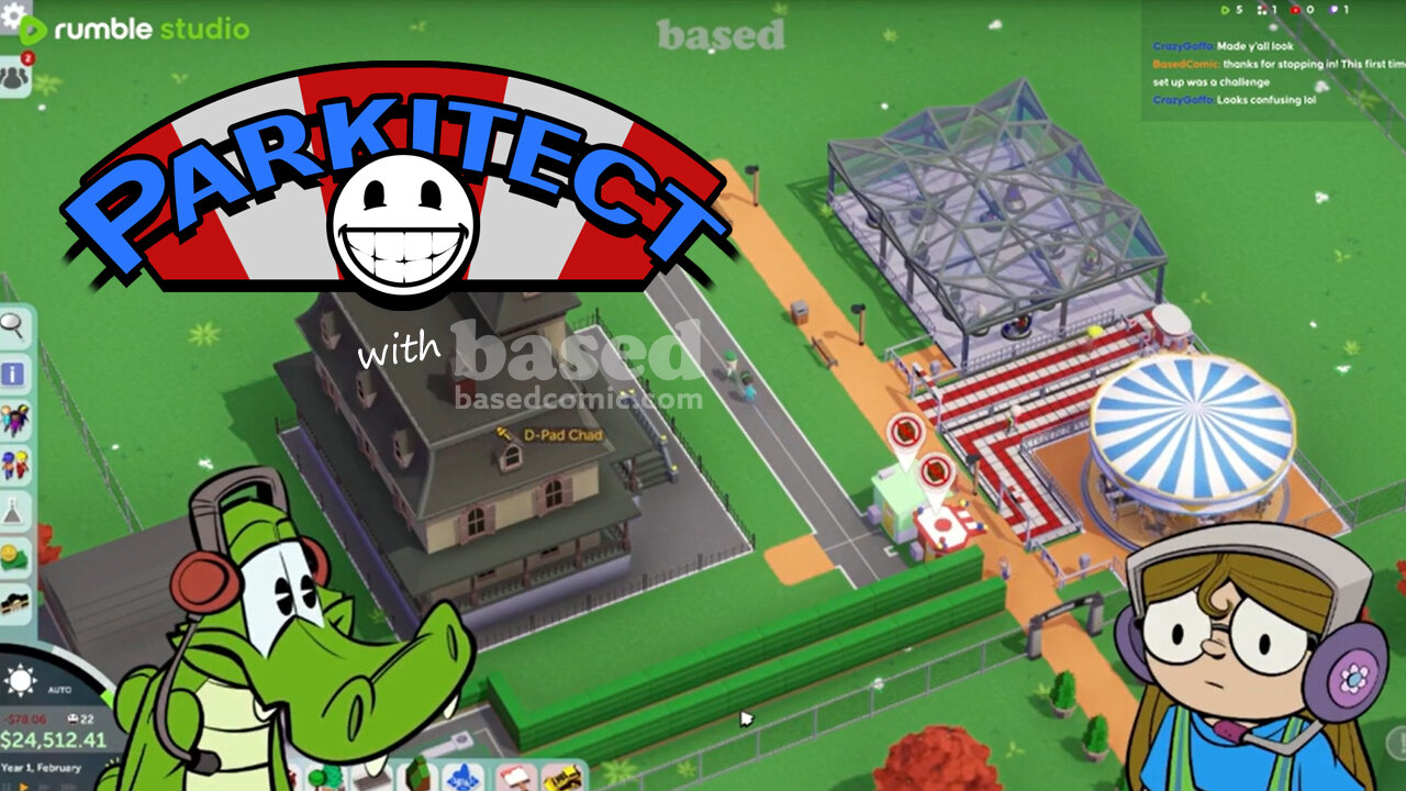 Parkitect with Based Comic and D-Pad Chad Gaming | New Game