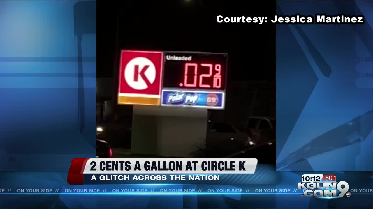 2 cents a gallon at Circle K