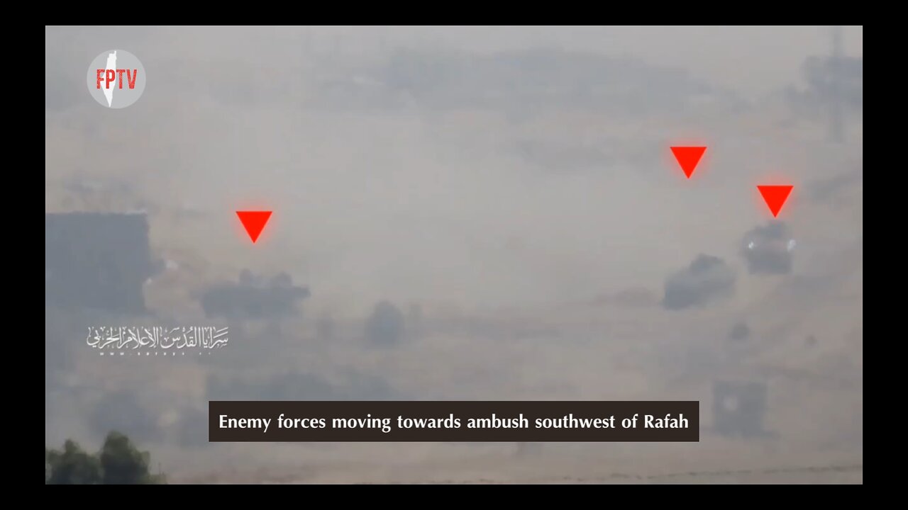 (EN Translated) Al Quds Brigades (PIJ) detonation of IEDs west of Rafah, July 2, 2024.