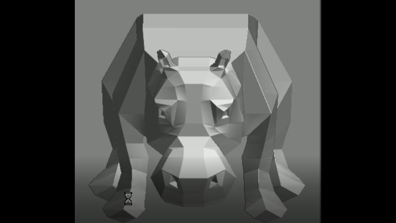 Make the hippopotamus look stronger and majestic