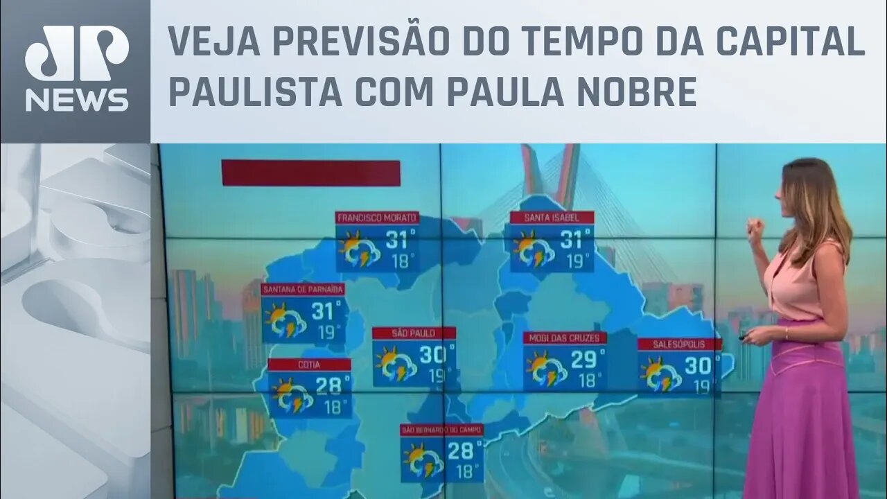 Calor e temporais retornam a São Paulo nesta quarta-feira (29)